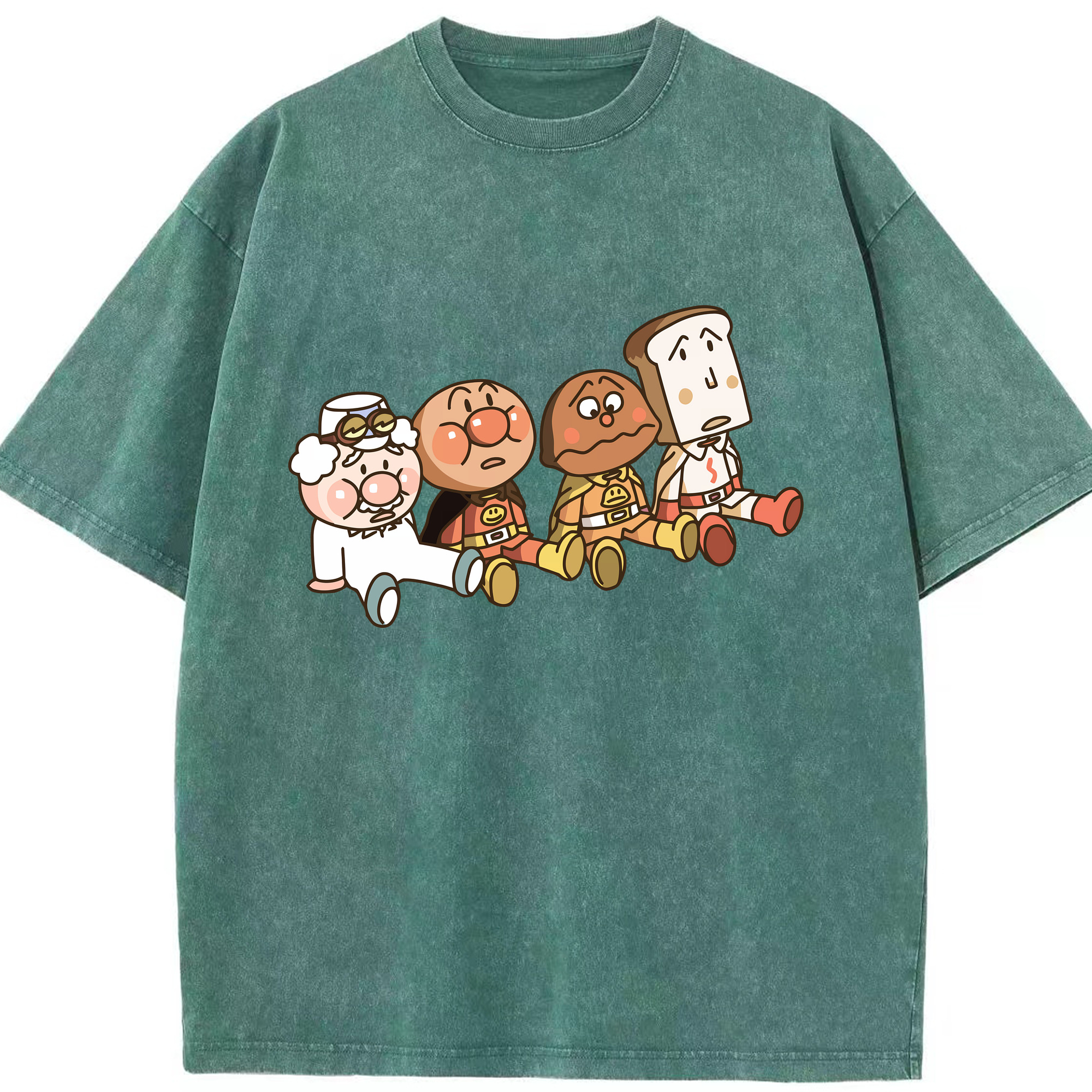 （画像用） アンパンマン Anpanman 綿100% ヴィンテージ風 半袖Tシャツ（フロントプリント）